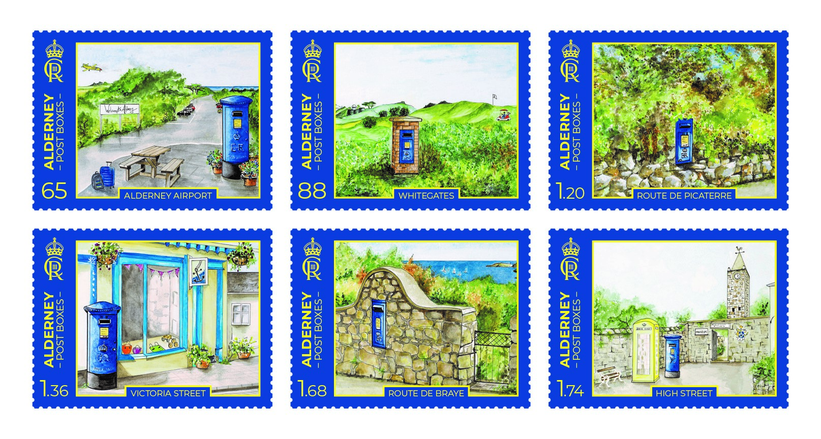 Set of 6 stamps